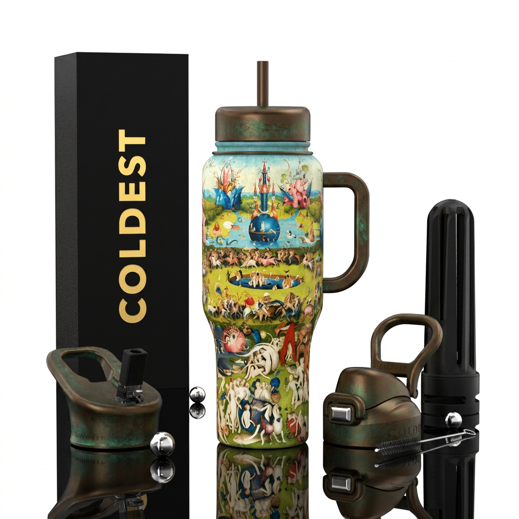 The Garden of Earthly Delights" by Hieronymus Bosc... water bottle design