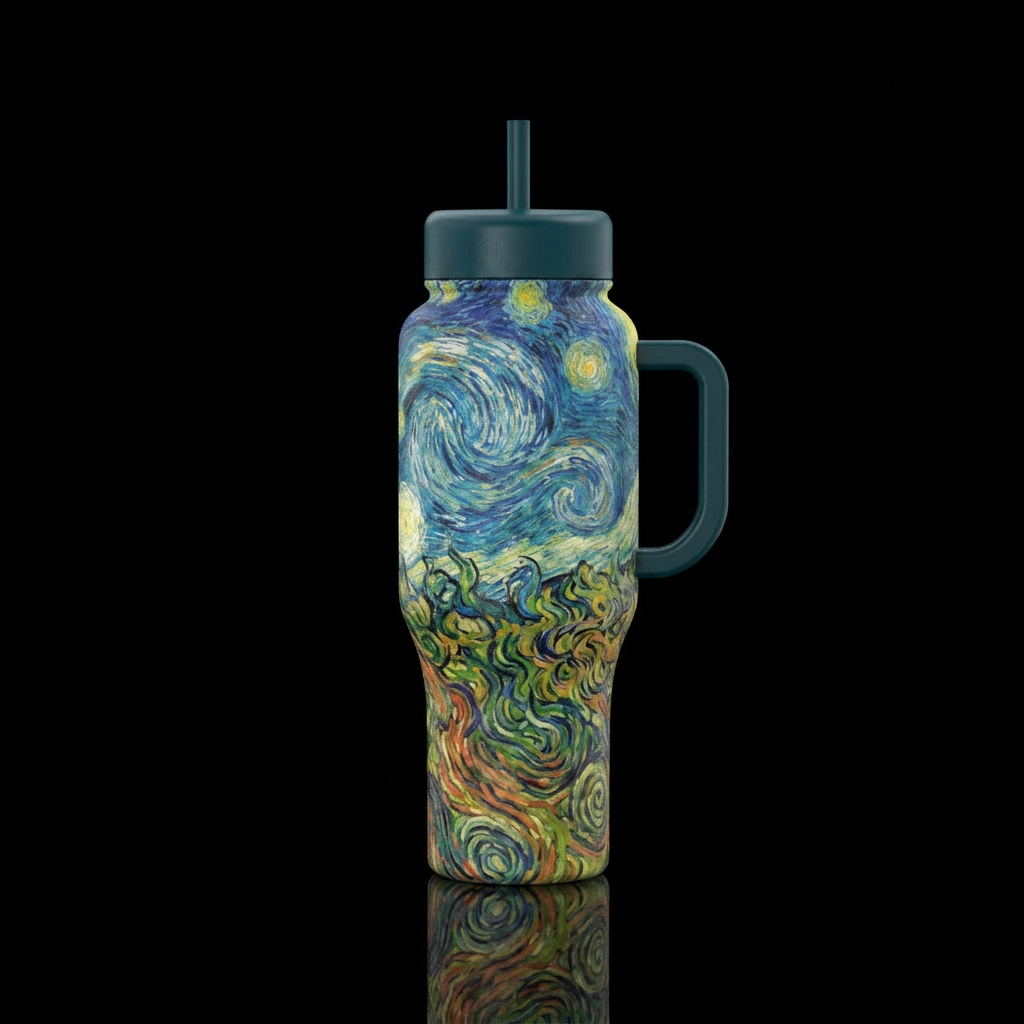 The Garden of the Asylum at Saint-Rémy Vincent van... water bottle design