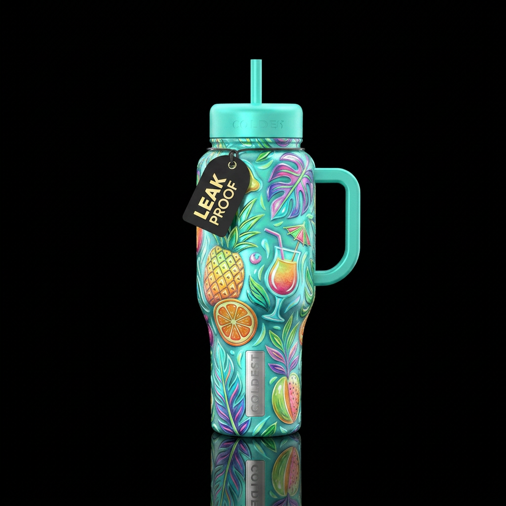 Cocktail, alluring, sassy,savvy, glowie, glossy, t... water bottle design