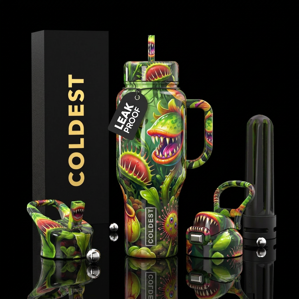 horrors, glossy, realism, trompe-l'œil ,, vibrant,... water bottle design