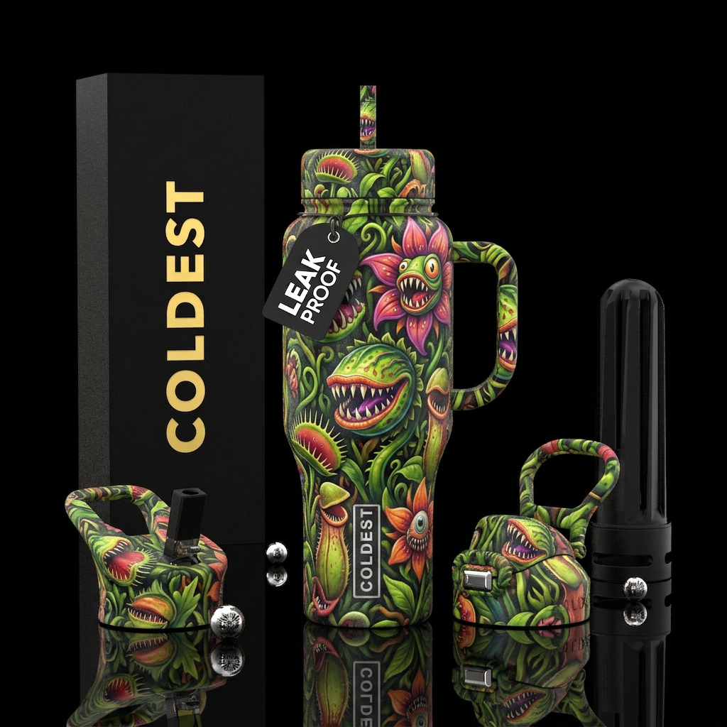 horrors, glossy, realism, trompe-l'œil ,, vibrant,... water bottle design