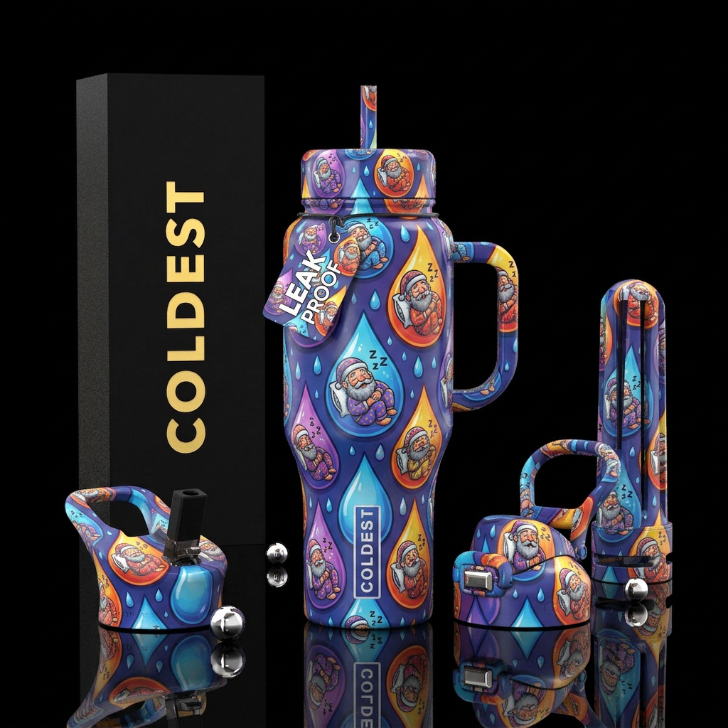 Its raining  the old mans snoring,, funnyglossy, t... water bottle design