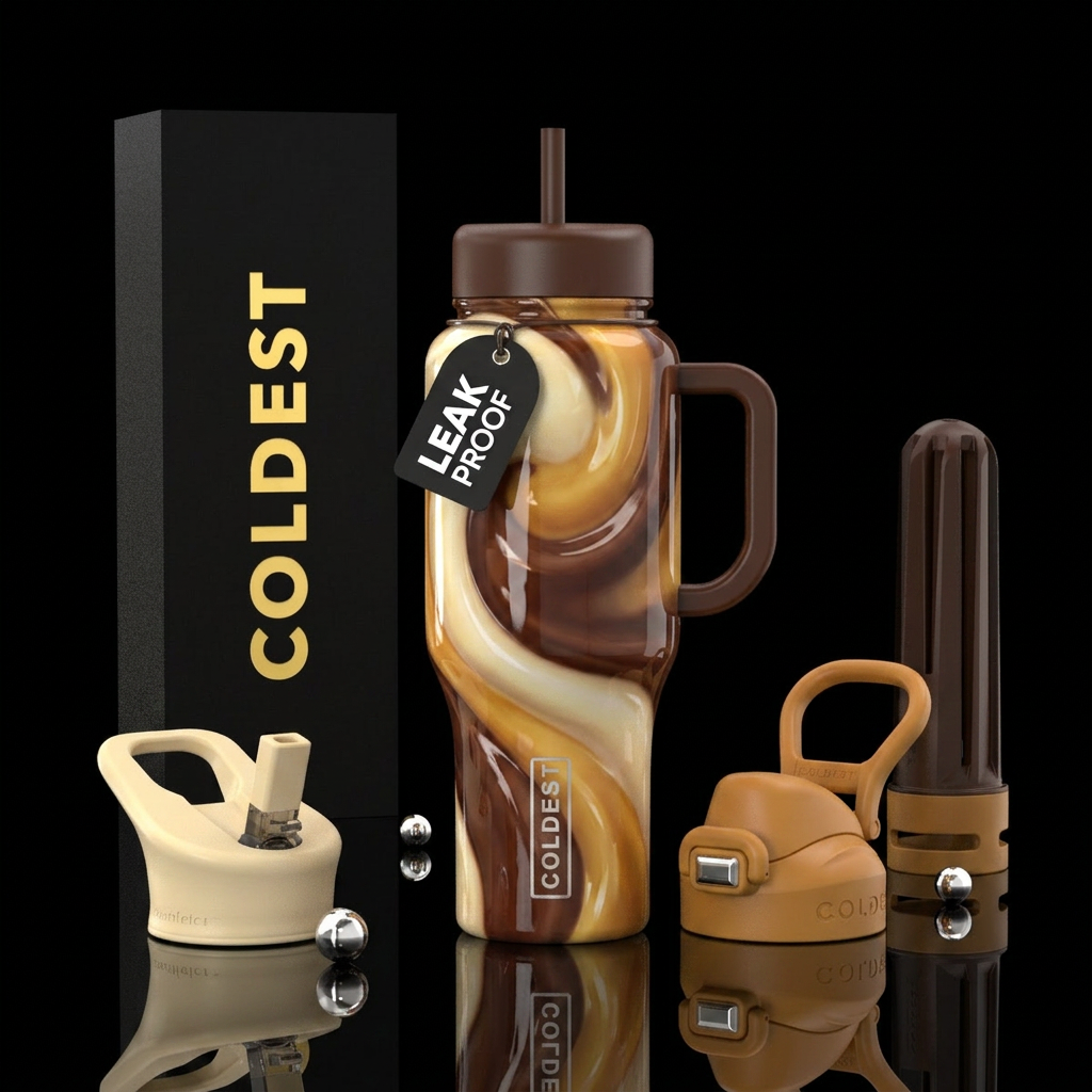 Vanilla pudding, chocolate pudding, butterscotch p... water bottle design