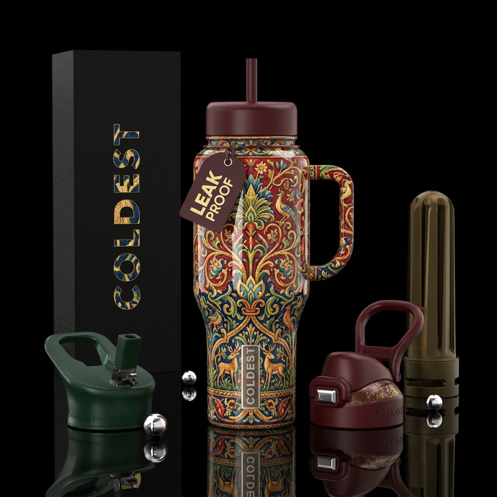 Empire of the tapestry art,glossy, trompe-l'œil ,c... water bottle design