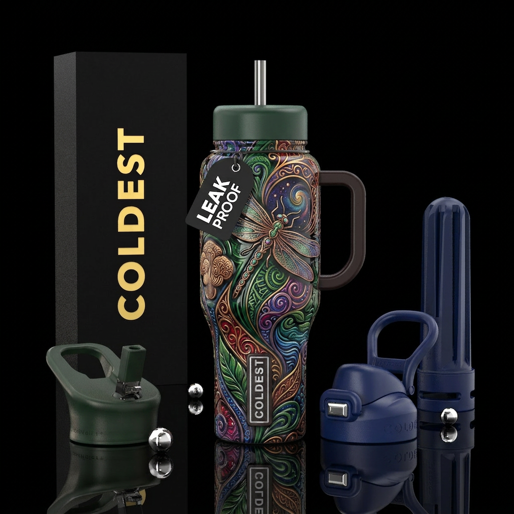 Groovy ,glossy, trompe-l'œil, , zentangle, mystica... water bottle design
