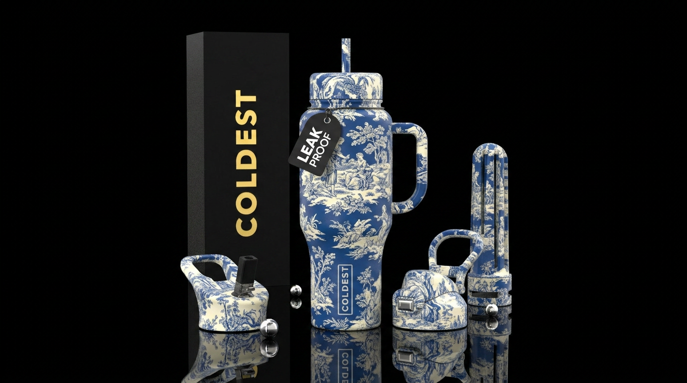toile water bottle design