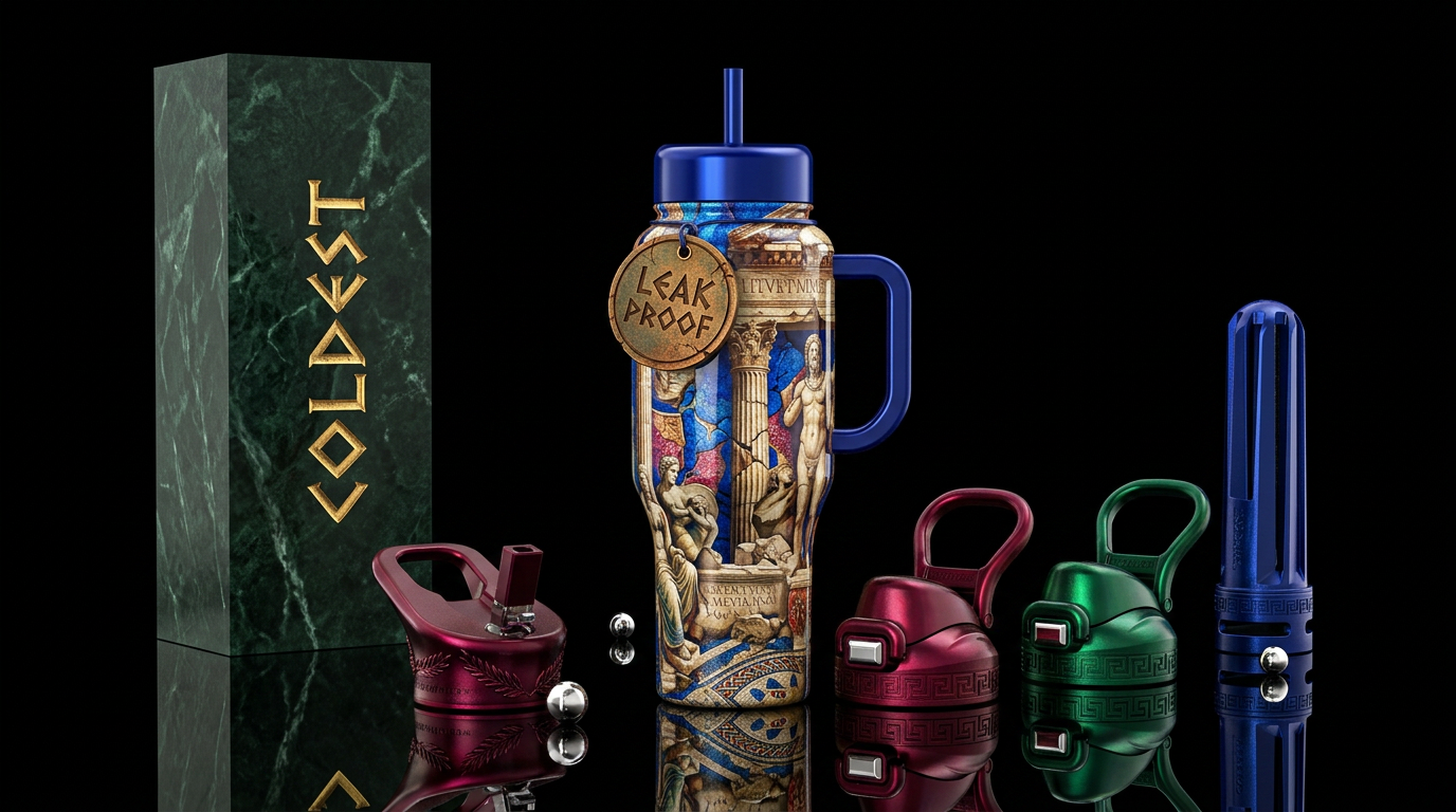 Legacy,glossy,trompe-l'œil water bottle design