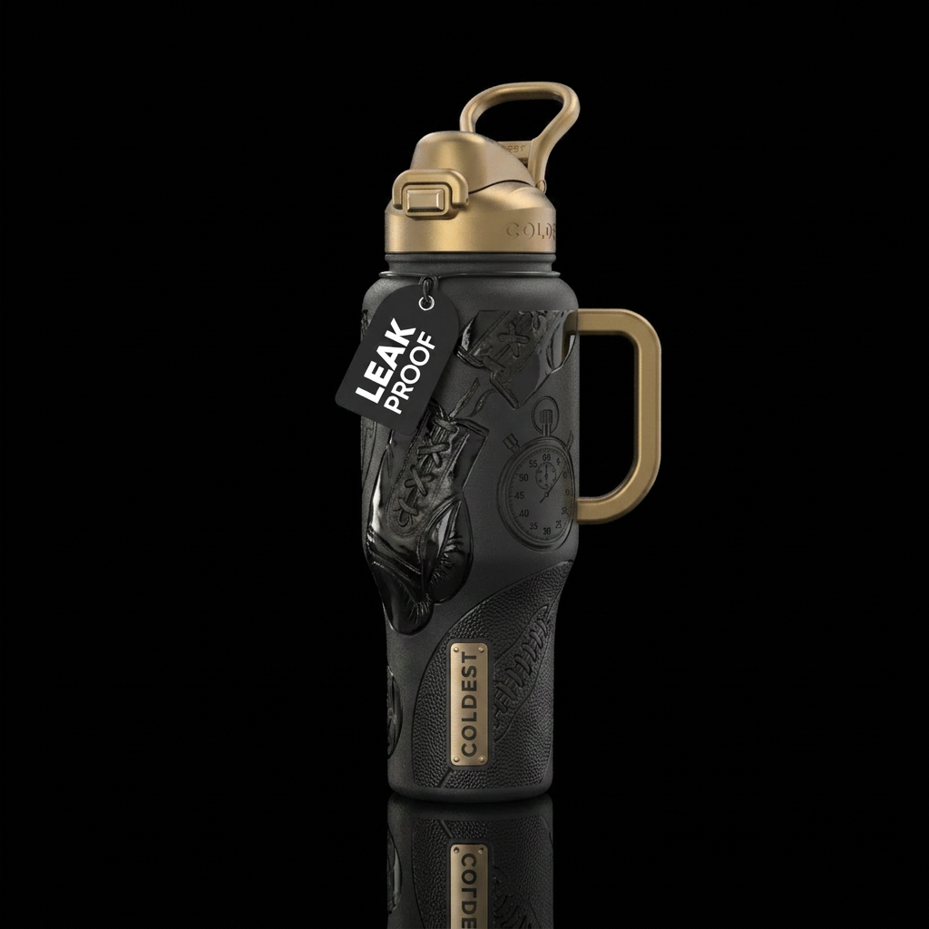 Legacies,glossy,trompe-l'œil, playful water bottle design