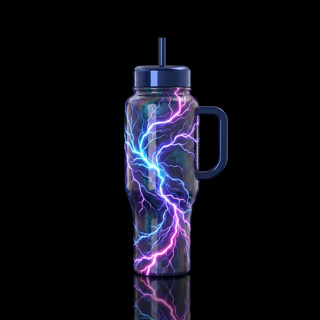 Beautiferous,glossy, trompe-l'œil ,fantasy,glowie ... water bottle design