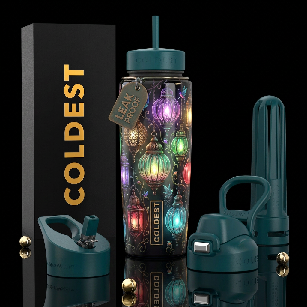 ,glossy,trompe-l'œil, subtle, mix,  whimsical,,, l... water bottle design