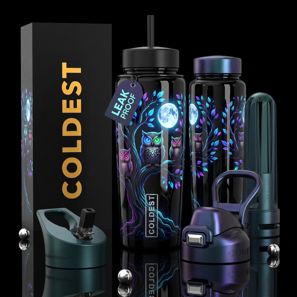 flawless, hyper-reflective high-gloss epoxy resin ... water bottle design