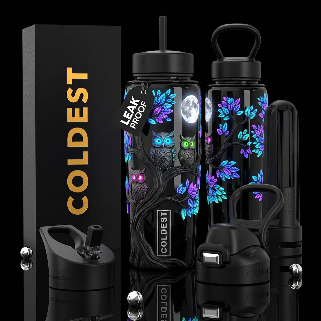 flawless, hyper-reflective high-gloss epoxy resin ... water bottle design