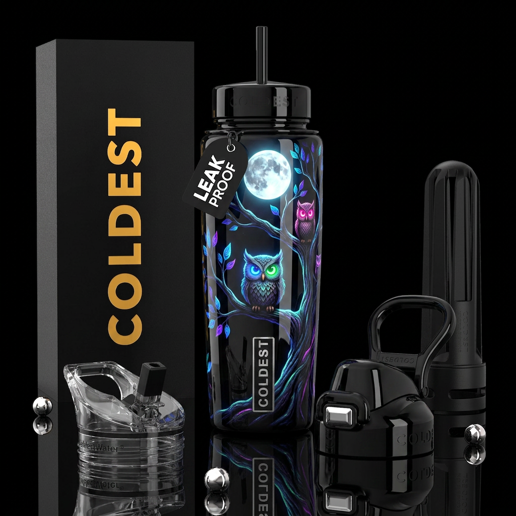 flawless, hyper-reflective high-gloss epoxy resin ... water bottle design