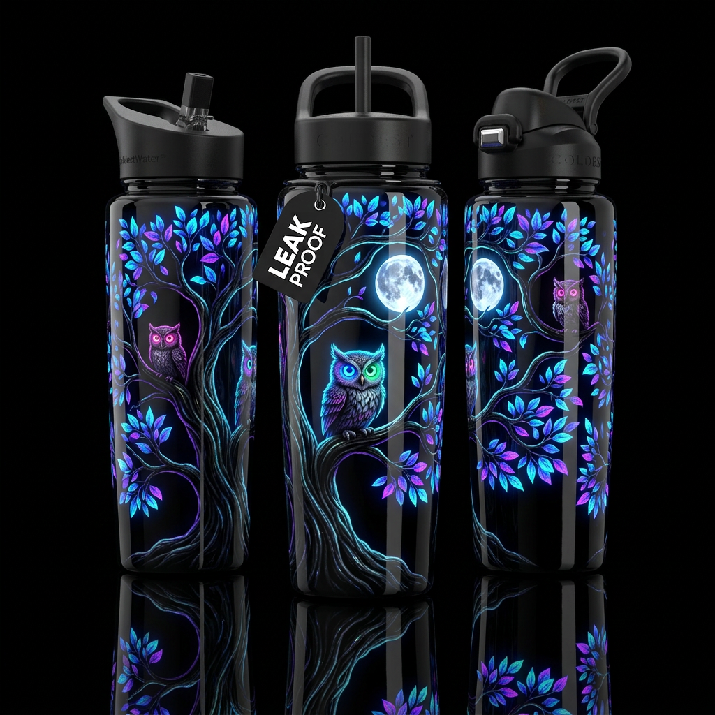 flawless, hyper-reflective high-gloss epoxy resin ... water bottle design