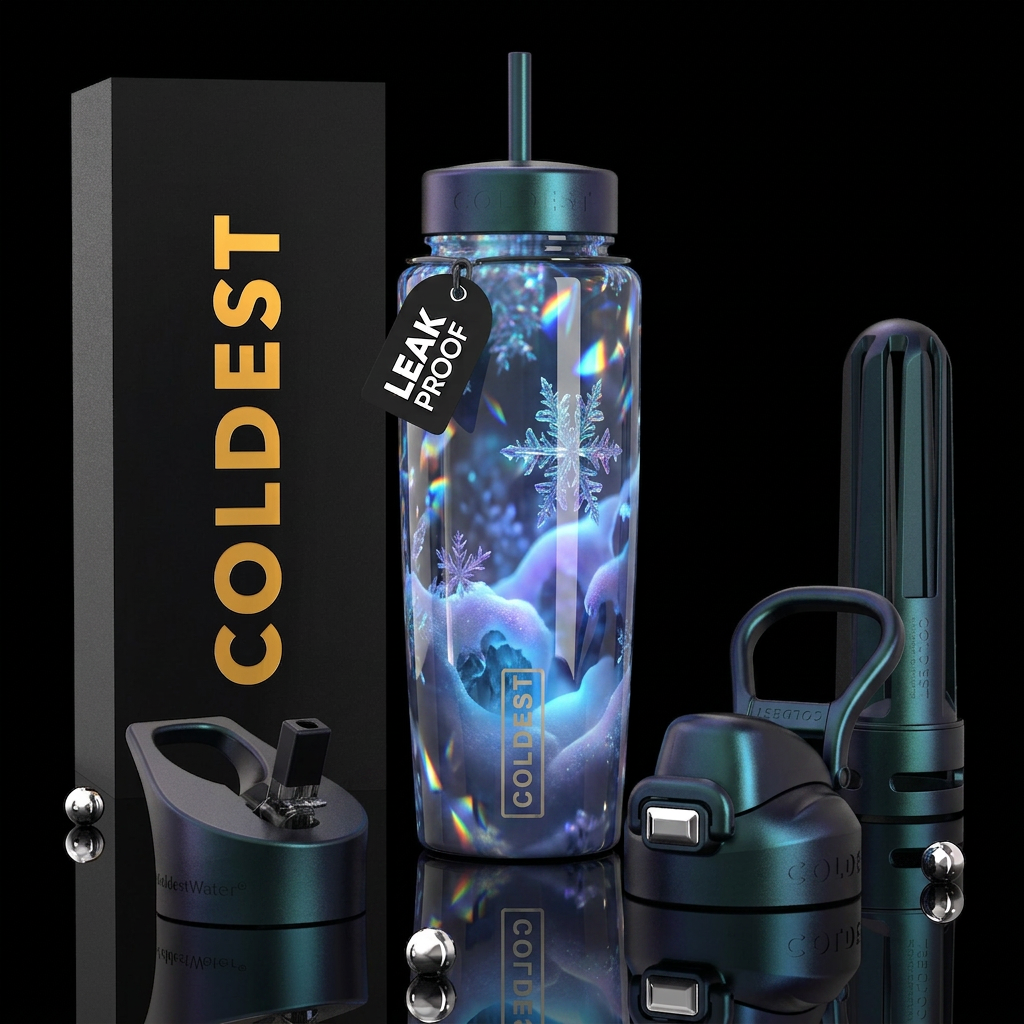 , beautiferous, glossy, trompe-l'œil, mature, , ch... water bottle design