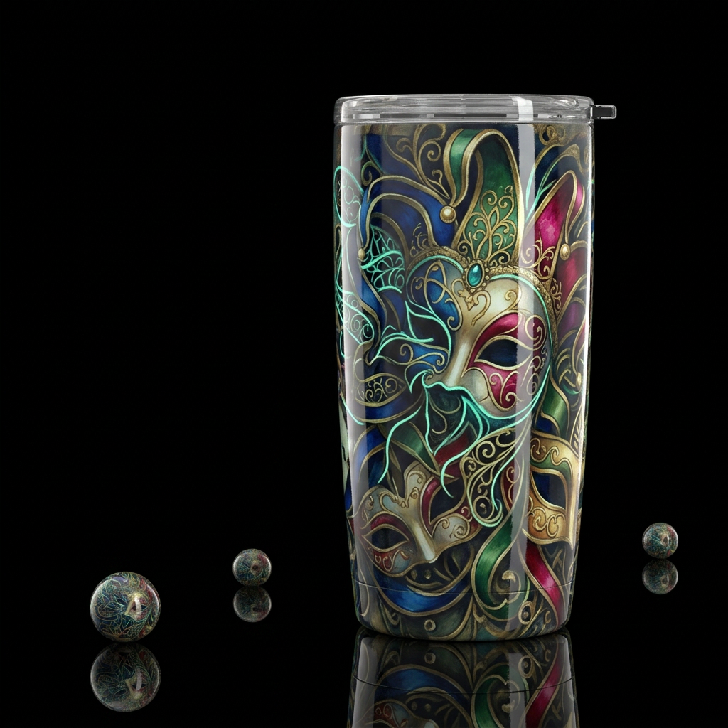 ,parry, enigmatic, unique,glossy, trompe-l'œil,bea... water bottle design