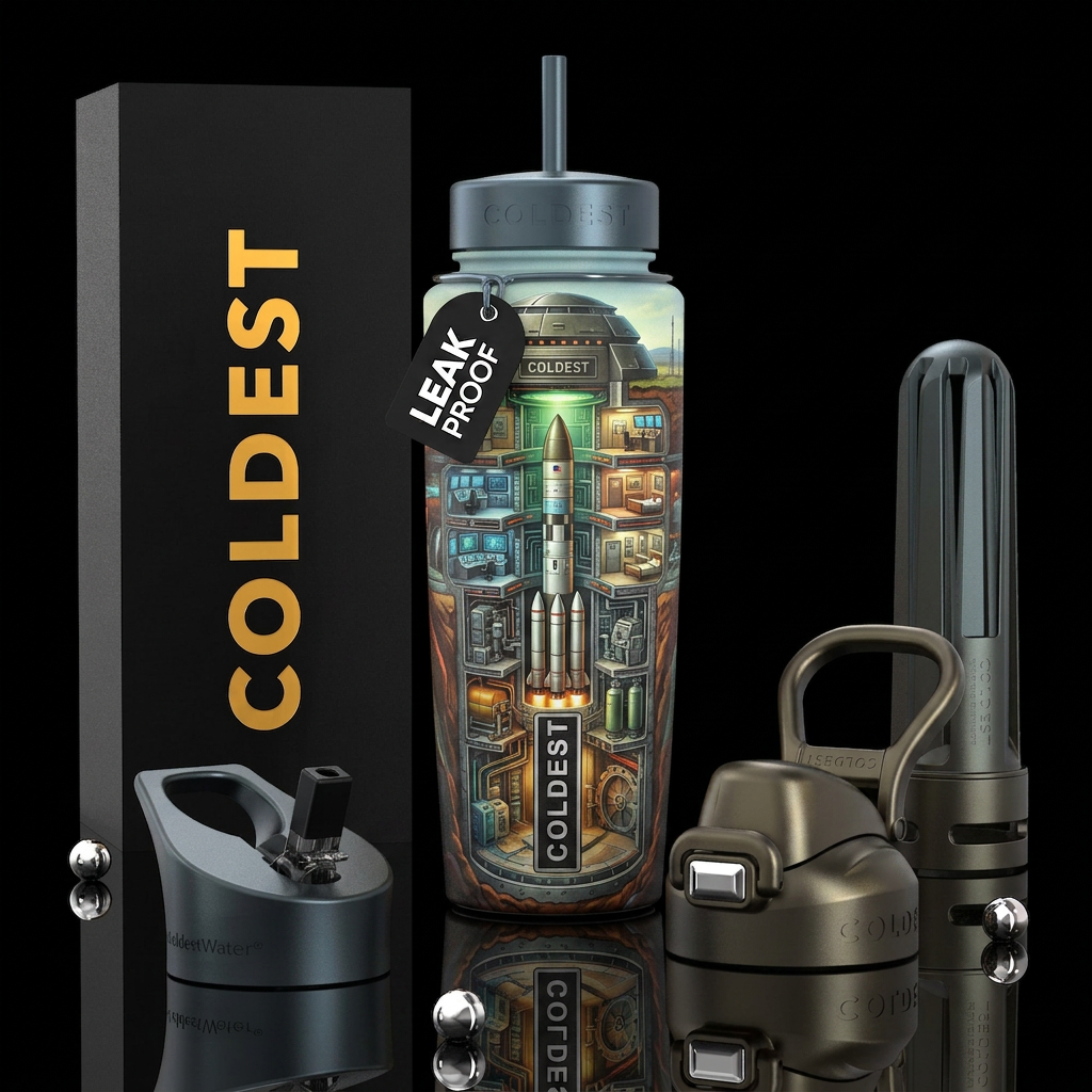 Missle silo with multiple underground layers,beaut... water bottle design