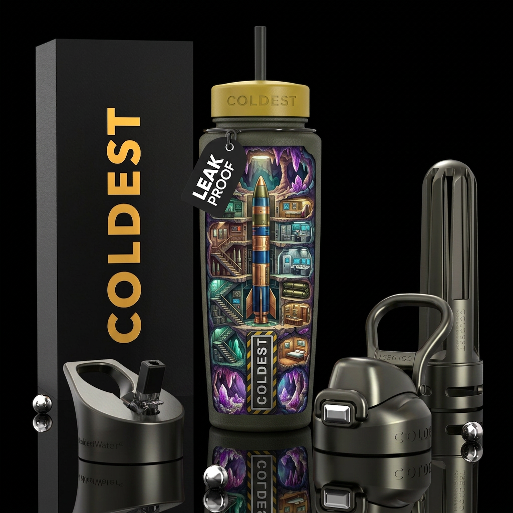 Missle silo with multiple underground layers,beaut... water bottle design