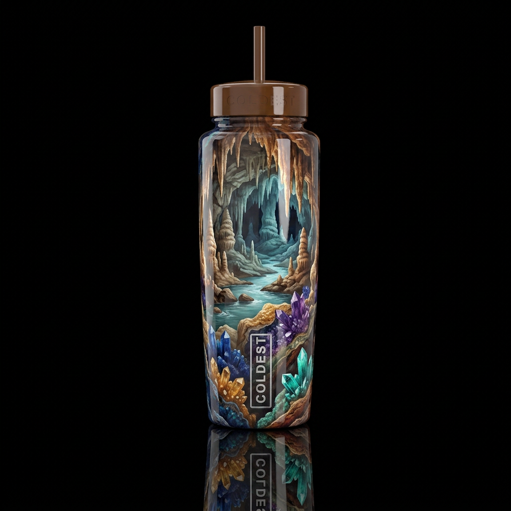 Beautiful cavern multiple underground layers,beaut... water bottle design