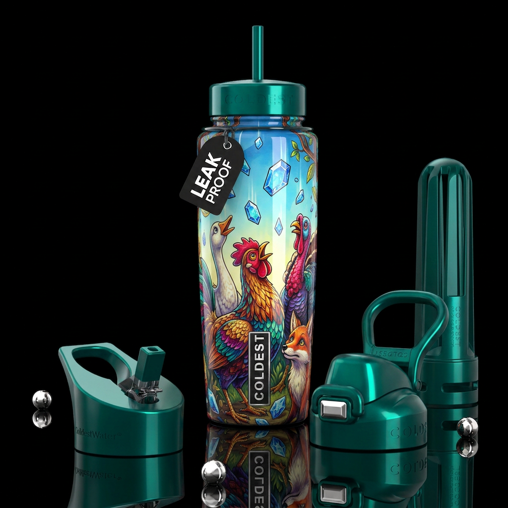Henny penny goosey Lucy and turkey lurkey foxy lox... water bottle design