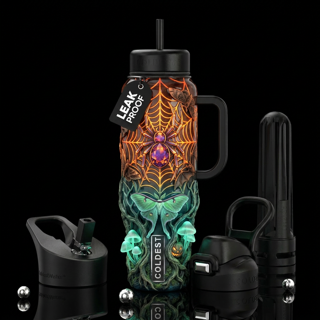 The Upper Zone features a hyper-realistic, intrica... water bottle design