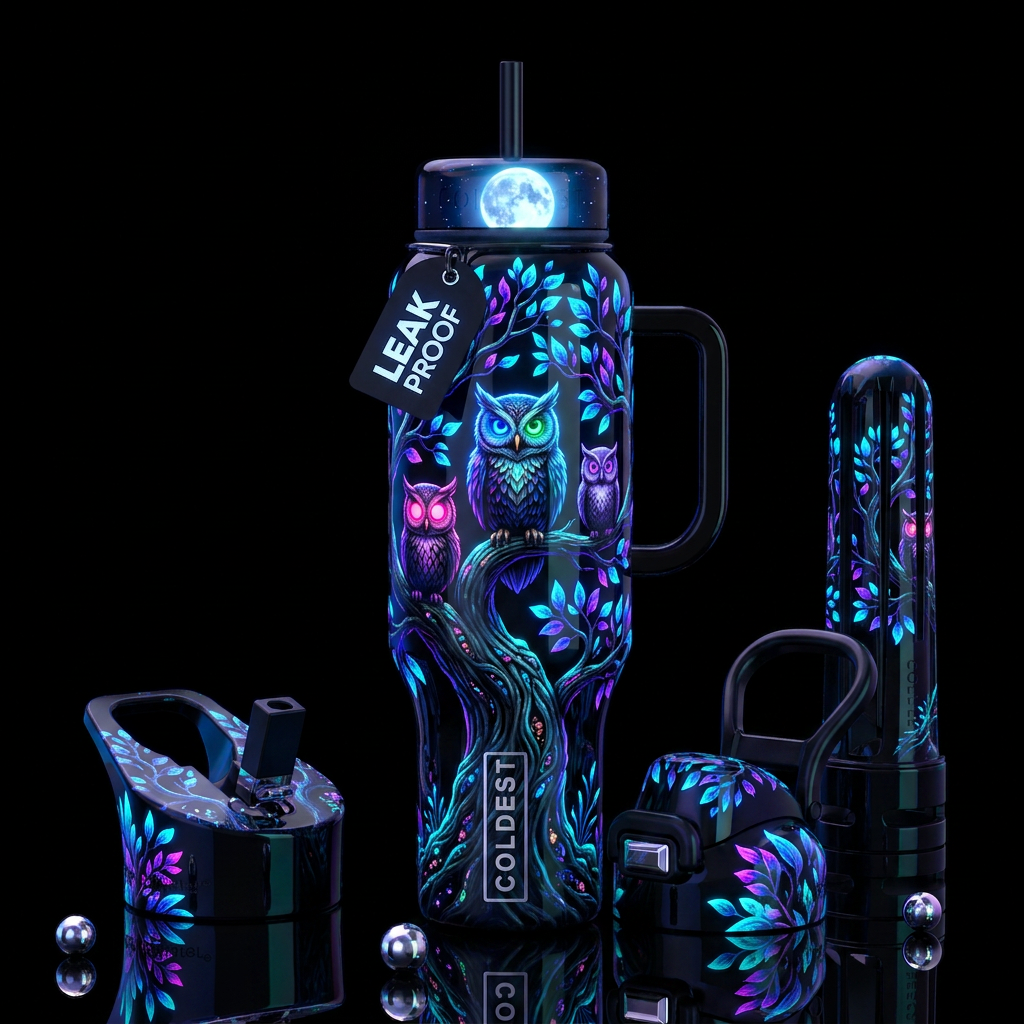 flawless, hyper-reflective high-gloss epoxy resin ... water bottle design