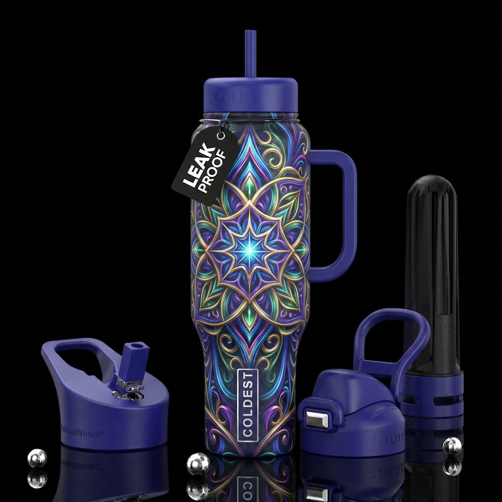 paradigm,glossy, trompe-l'œil, beautiferous, glow ... water bottle design