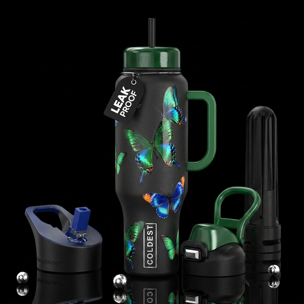 paradigm,glossy, trompe-l'œil, beautiferous,, prov... water bottle design