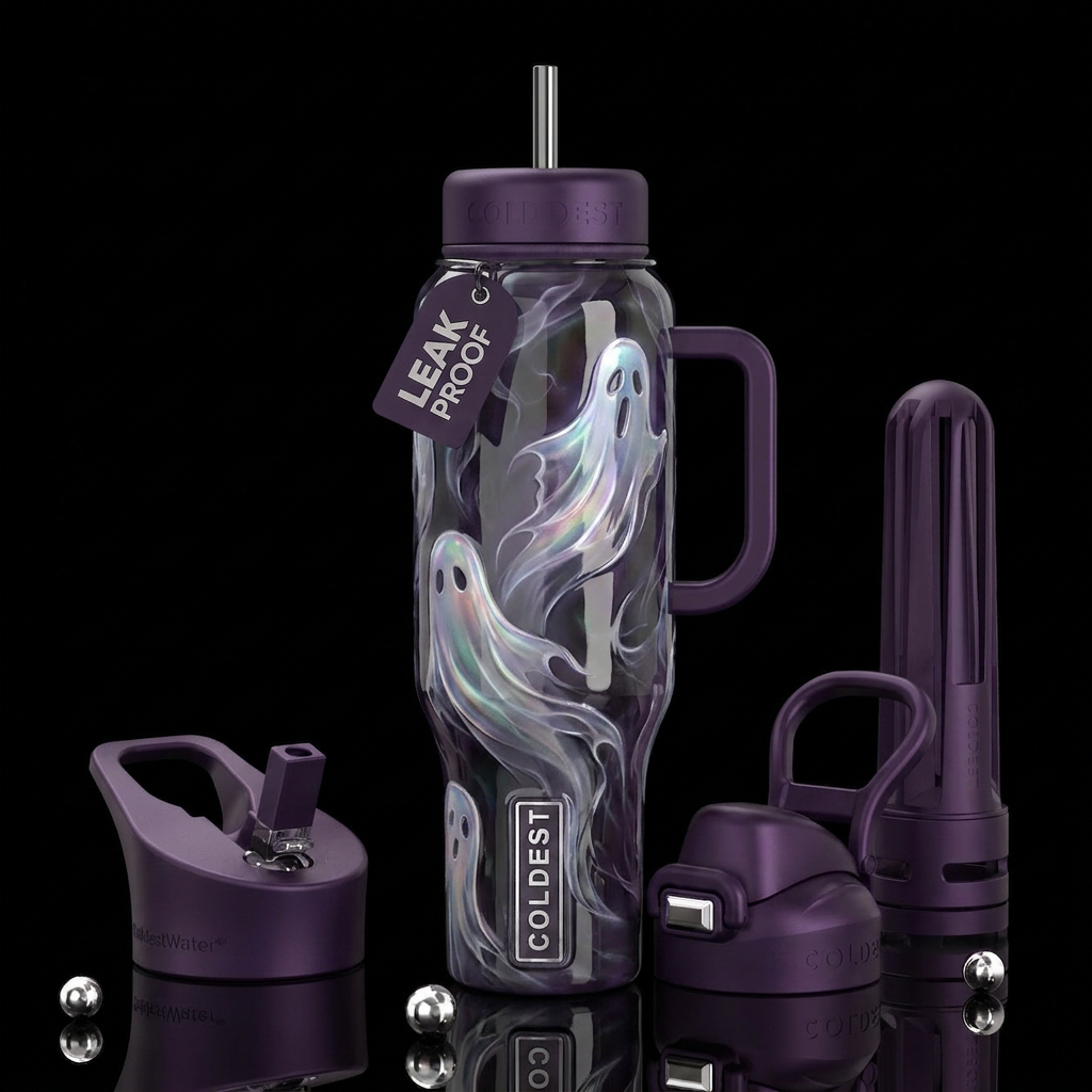 paradigm,glossy, trompe-l'œil, beautiferous,, prov... water bottle design