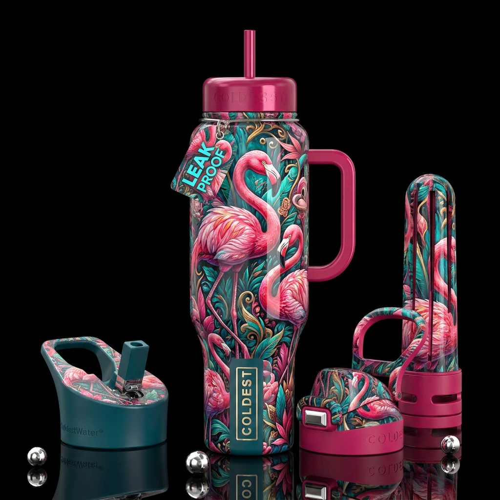 paradigm,glossy, trompe-l'œil, beautiferous,, prov... water bottle design