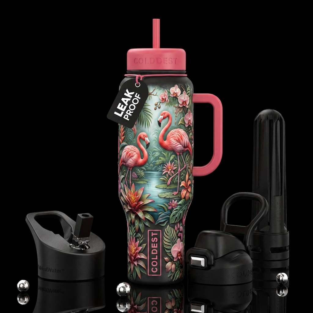 paradigm,glossy, trompe-l'œil, beautiferous,, prov... water bottle design