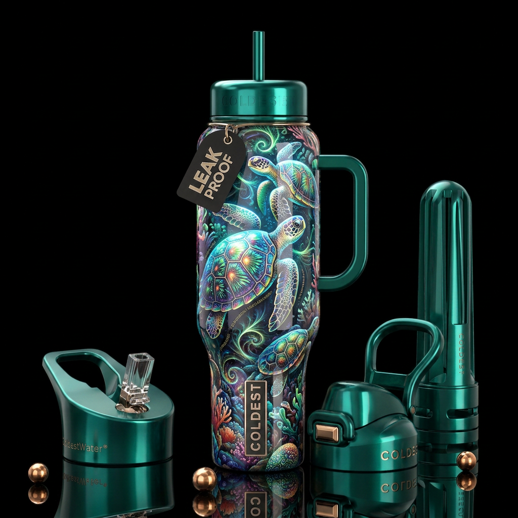 paradigm,glossy, trompe-l'œil, beautiferous,, prov... water bottle design