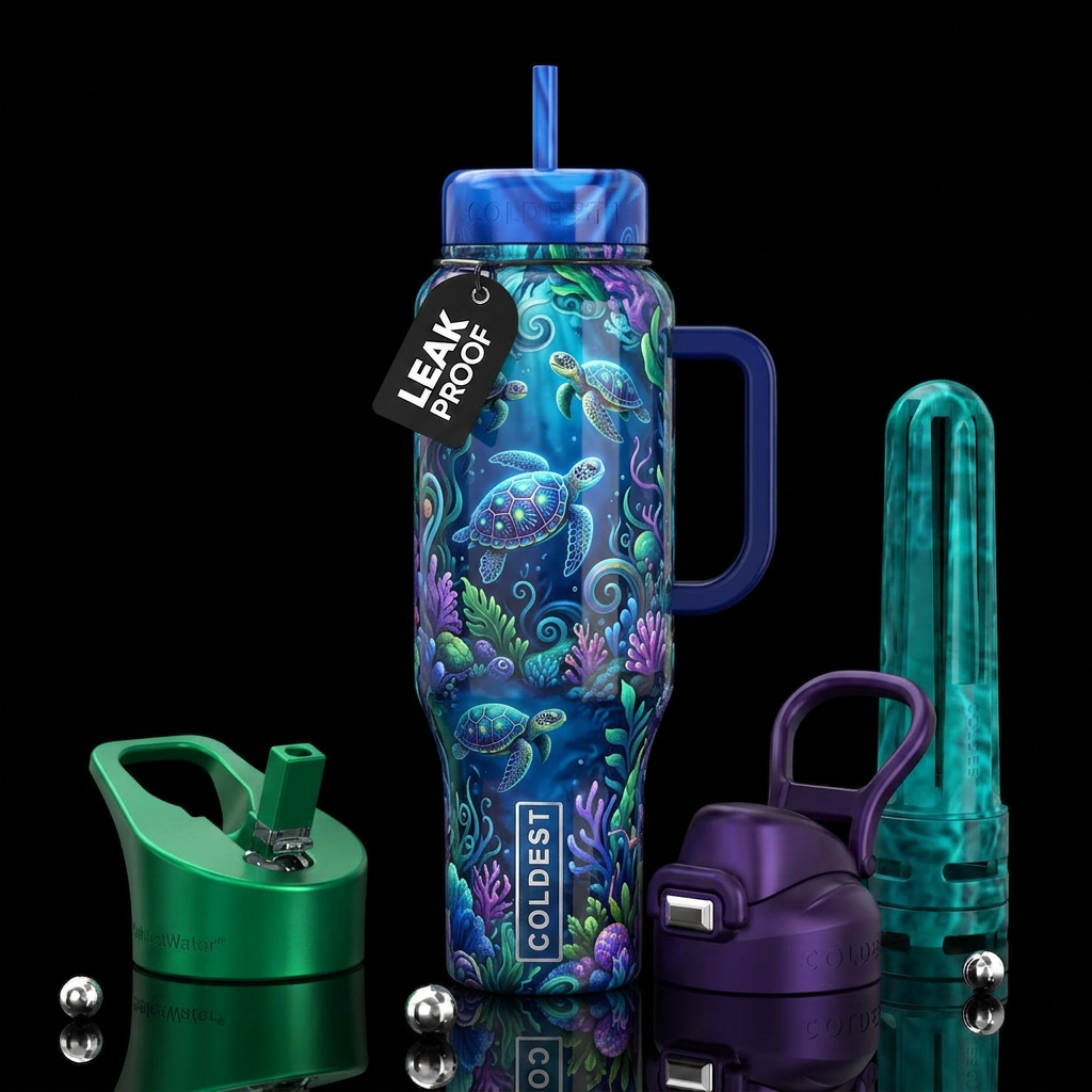 paradigm,glossy, trompe-l'œil, beautiferous,, prov... water bottle design