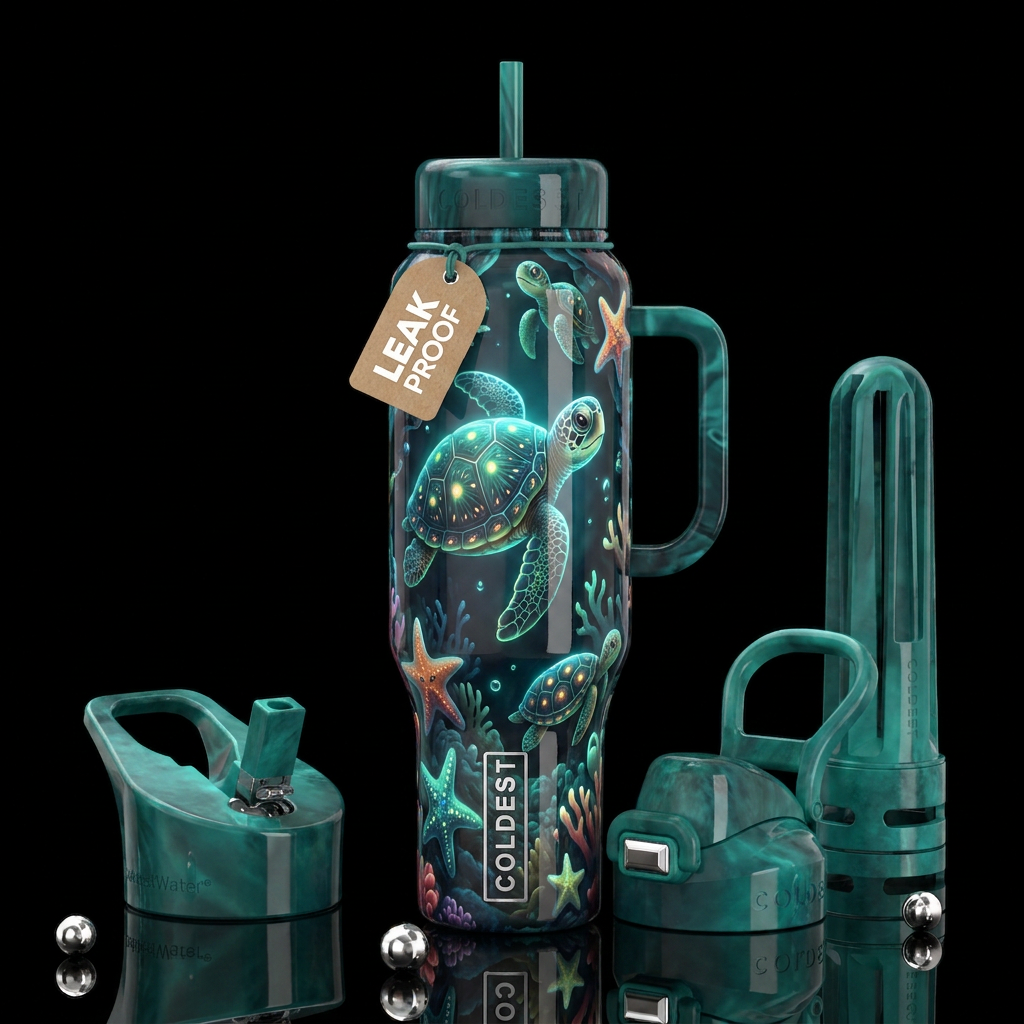 paradigm,glossy, trompe-l'œil, beautiferous,, prov... water bottle design