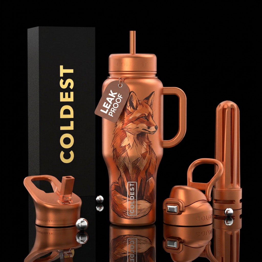 Fox water bottle design