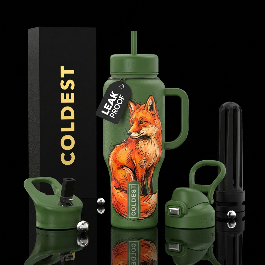 Fox water bottle design