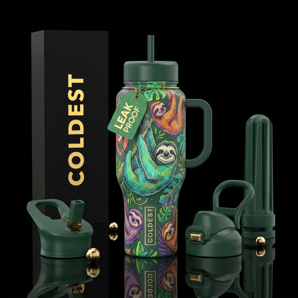 Sloths water bottle design