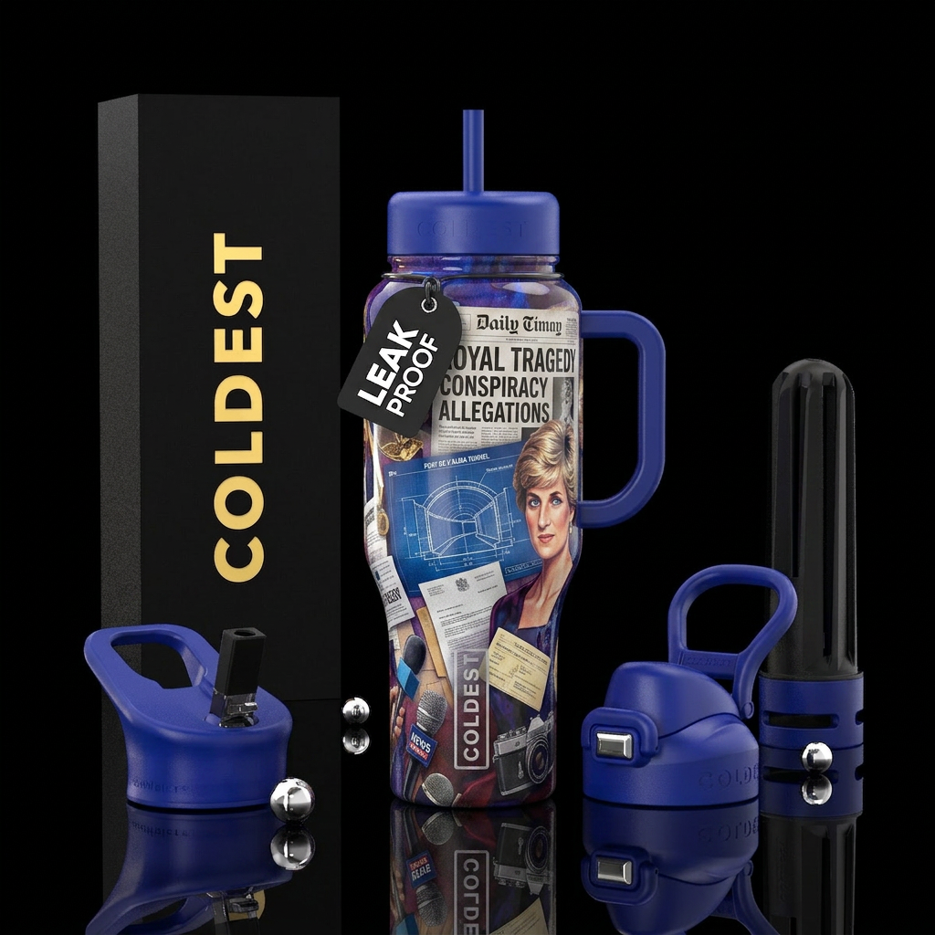 Princess Diana, conspiracy, news, investigate, bea... water bottle design