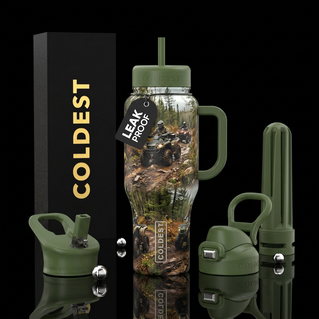 Atv, atv trail, nature, wisconsin, up north, natur... water bottle design