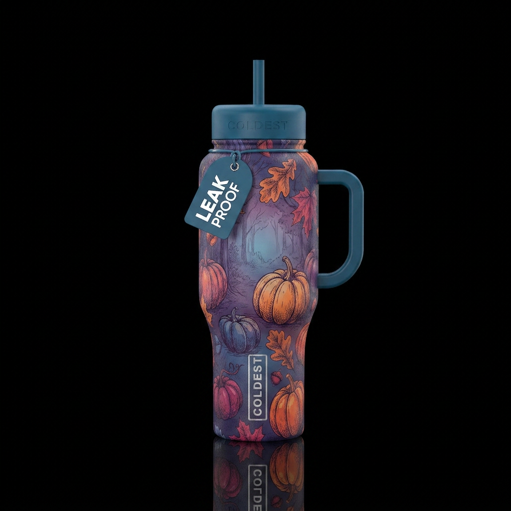 Autumn water bottle design
