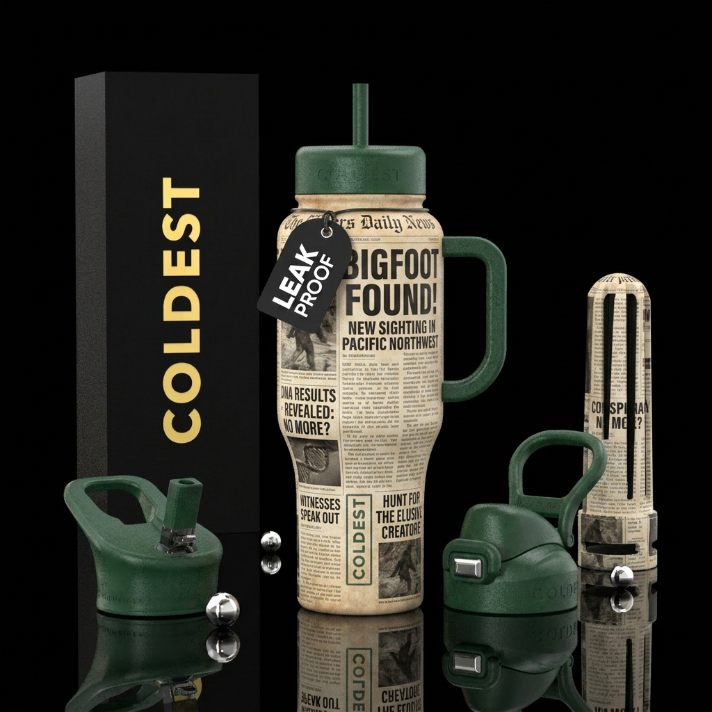Bigfoot water bottle design