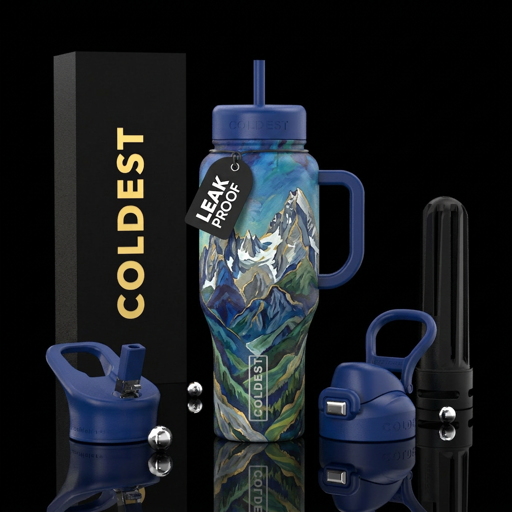 The watzmann painting inspired water bottle design
