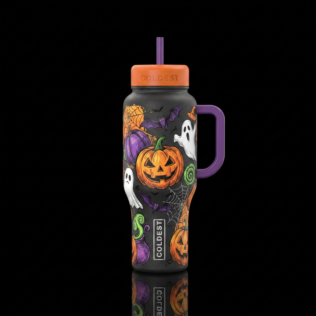 Halloween water bottle design