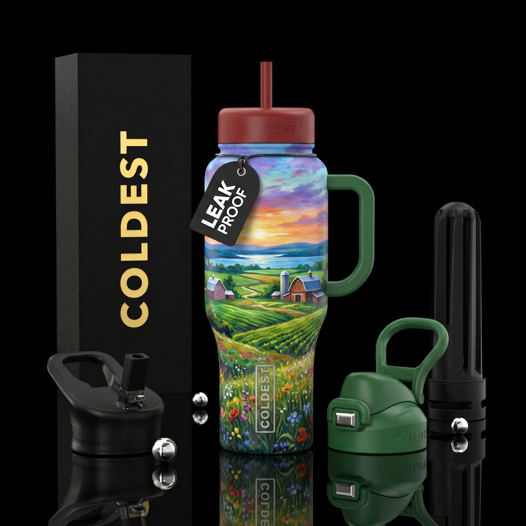 Wisconsin farm water bottle design
