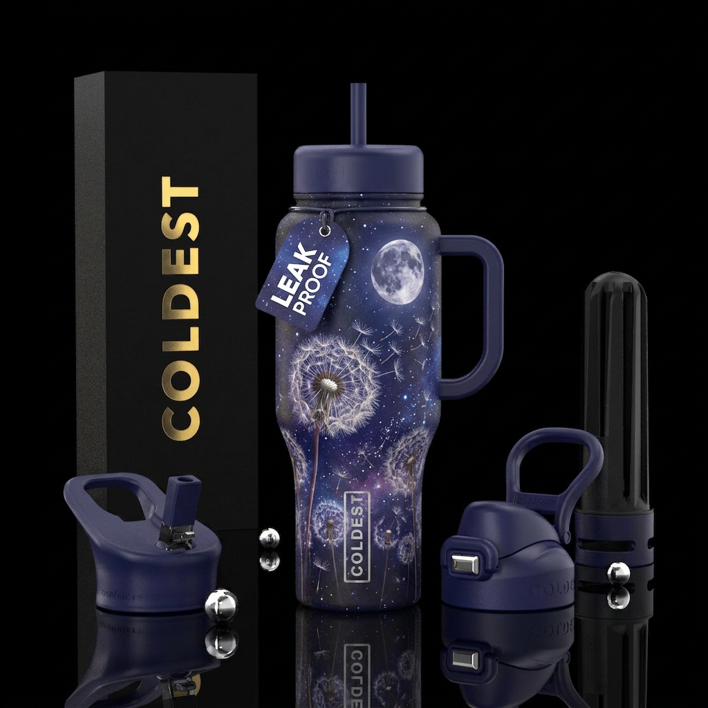 Dandelion water bottle design