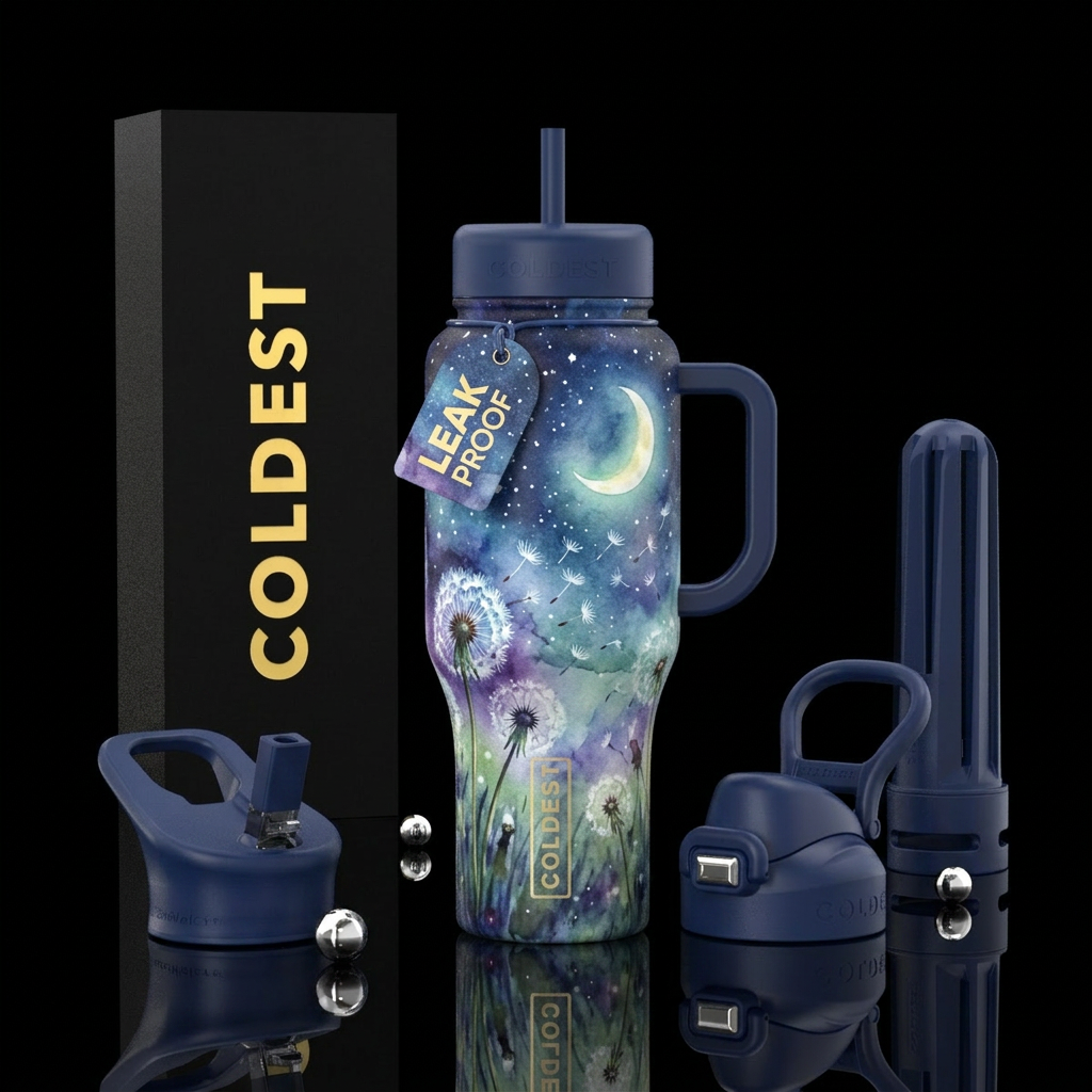Dandelion water bottle design