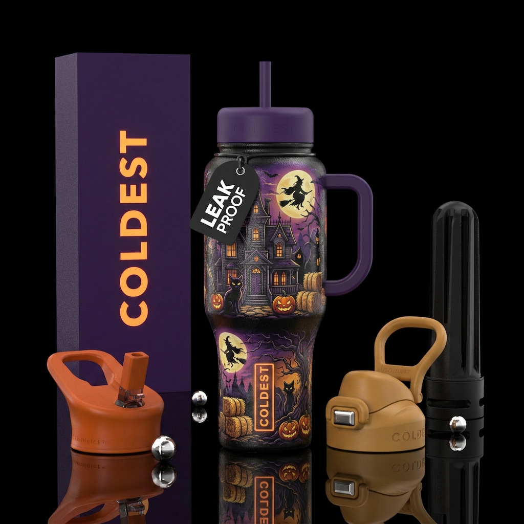 Halloween water bottle design
