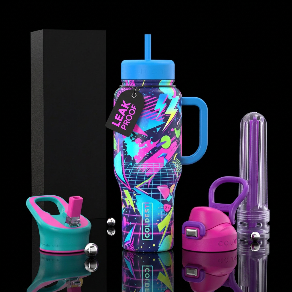 Retro water bottle design