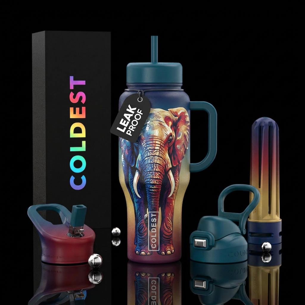 Elephant water bottle design