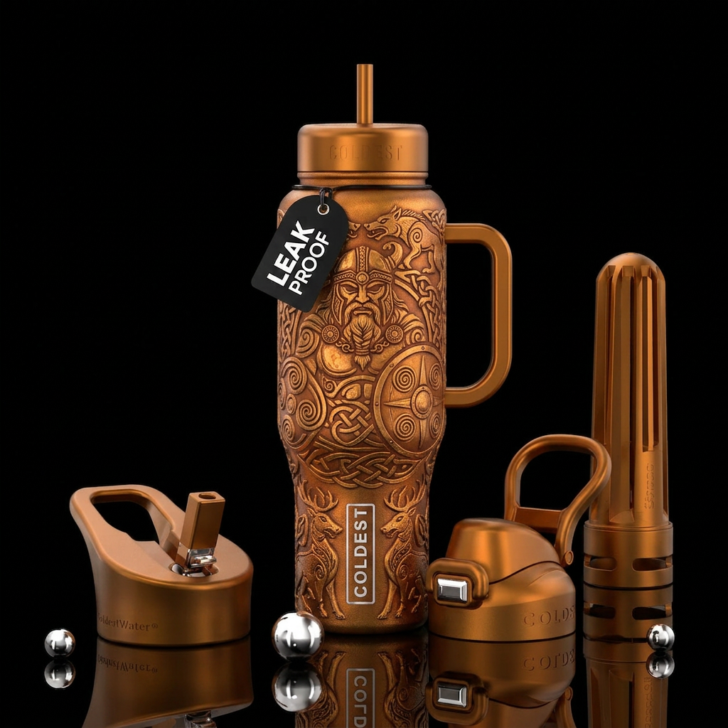 Ancient warrior water bottle design